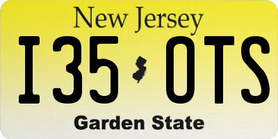NJ license plate I35OTS