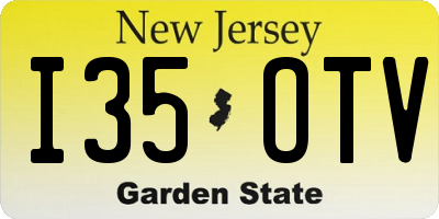 NJ license plate I35OTV