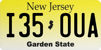 NJ license plate I35OUA