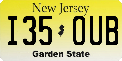 NJ license plate I35OUB