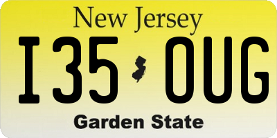NJ license plate I35OUG