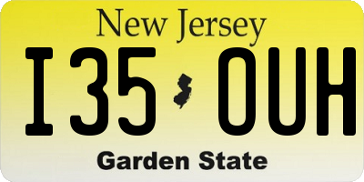 NJ license plate I35OUH