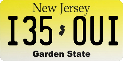 NJ license plate I35OUI