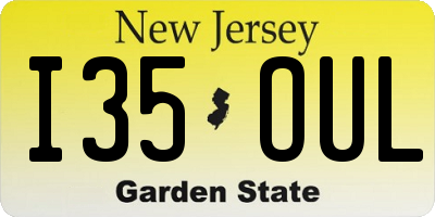 NJ license plate I35OUL