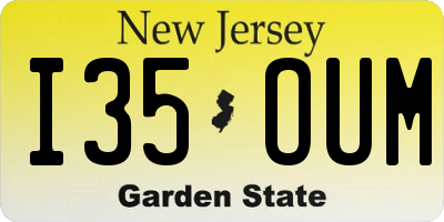NJ license plate I35OUM