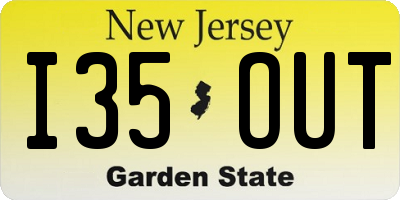 NJ license plate I35OUT