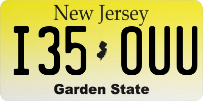 NJ license plate I35OUU
