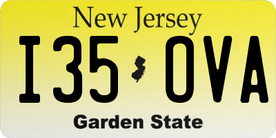 NJ license plate I35OVA