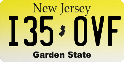 NJ license plate I35OVF