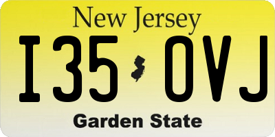 NJ license plate I35OVJ