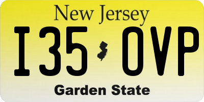 NJ license plate I35OVP