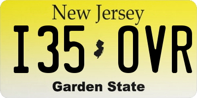 NJ license plate I35OVR