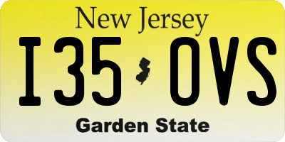 NJ license plate I35OVS