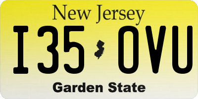NJ license plate I35OVU