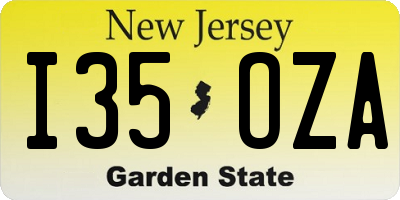 NJ license plate I35OZA