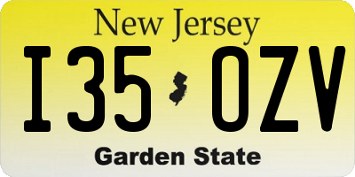 NJ license plate I35OZV