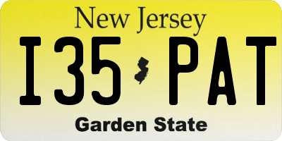 NJ license plate I35PAT