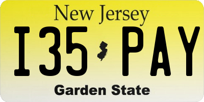 NJ license plate I35PAY