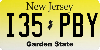 NJ license plate I35PBY