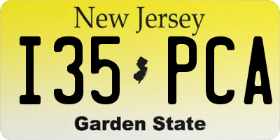NJ license plate I35PCA