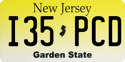 NJ license plate I35PCD