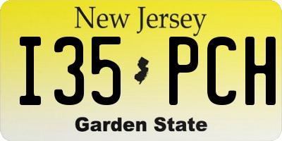 NJ license plate I35PCH