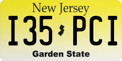 NJ license plate I35PCI