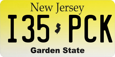 NJ license plate I35PCK