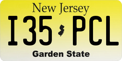 NJ license plate I35PCL