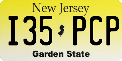 NJ license plate I35PCP