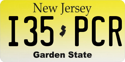 NJ license plate I35PCR