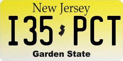 NJ license plate I35PCT