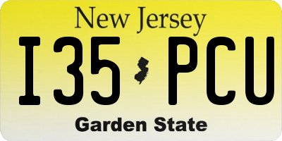 NJ license plate I35PCU