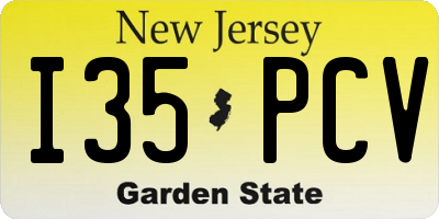 NJ license plate I35PCV