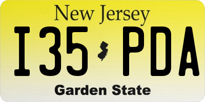 NJ license plate I35PDA
