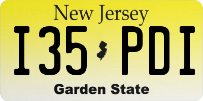 NJ license plate I35PDI