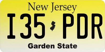 NJ license plate I35PDR