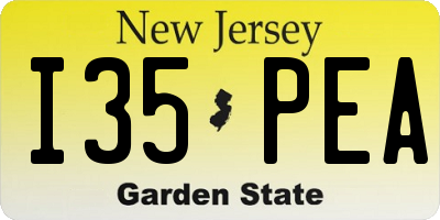 NJ license plate I35PEA