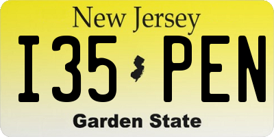 NJ license plate I35PEN