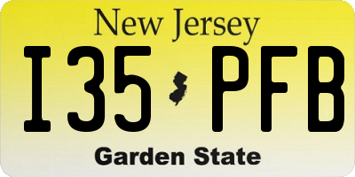 NJ license plate I35PFB