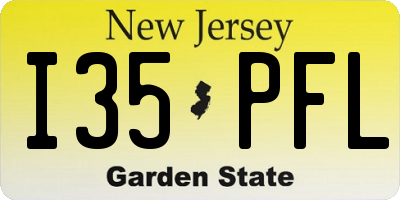 NJ license plate I35PFL