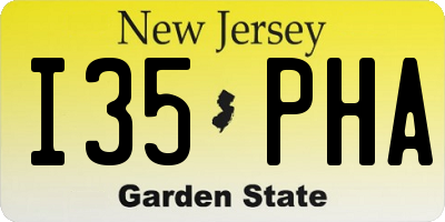 NJ license plate I35PHA
