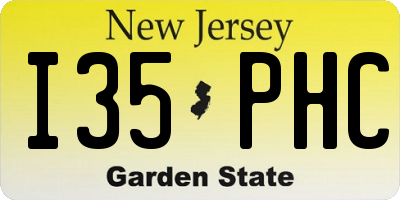 NJ license plate I35PHC