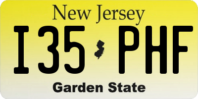 NJ license plate I35PHF