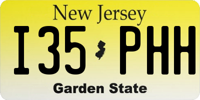 NJ license plate I35PHH