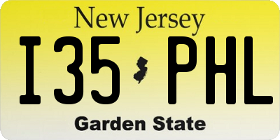 NJ license plate I35PHL