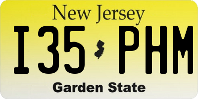 NJ license plate I35PHM