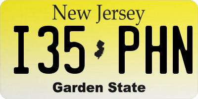 NJ license plate I35PHN