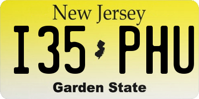 NJ license plate I35PHU