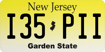 NJ license plate I35PII